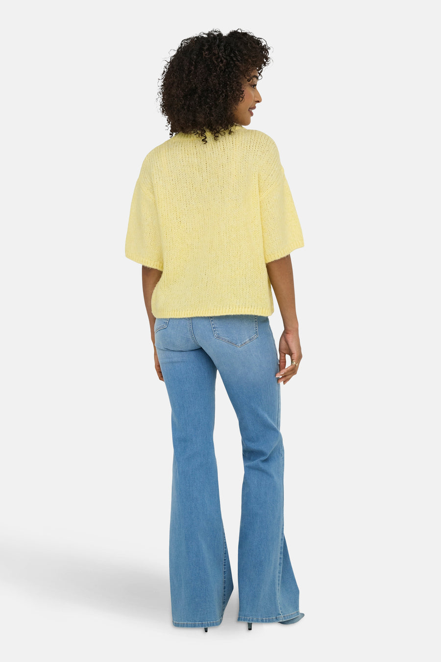 Pull à col rond - jaune - JDY