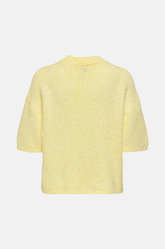 Sweat-shirt JDY avec col rond, manches courtes et texture côtelée.