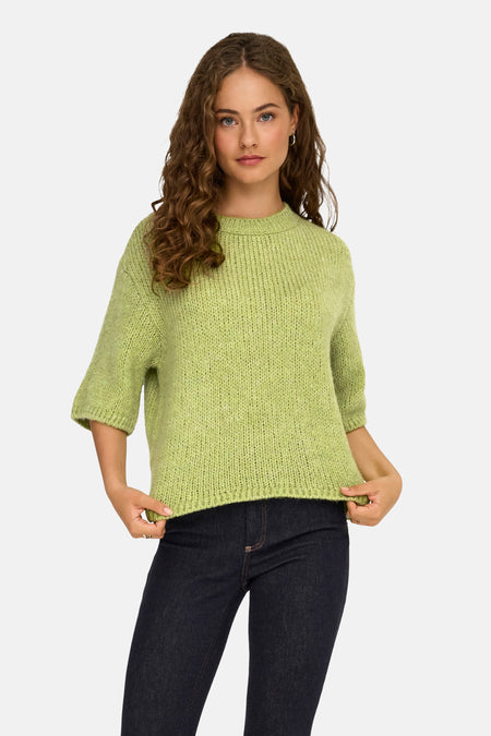 JDYLINEA S/S PULLOVER O-NECK KNT NOOS