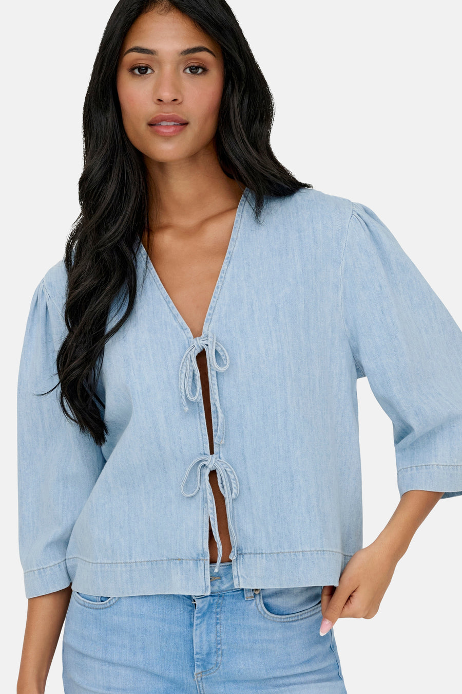 Blouse - light blue denim