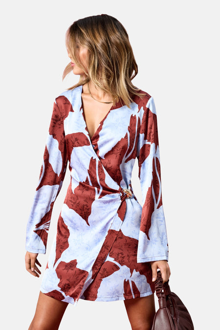 Robe à manches longues - multicolore