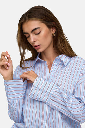 Chemise à manches longues - bleu
