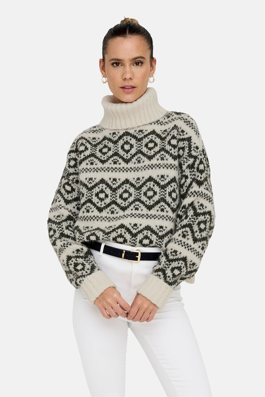 Pull col roulé multicolore - ONLY®