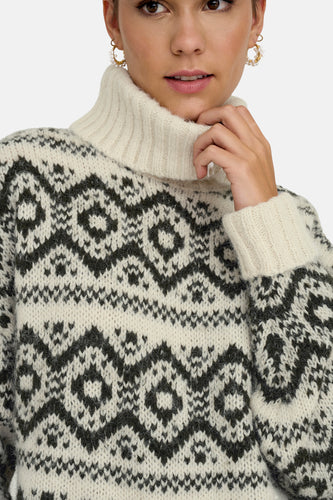 Pull col roulé multicolore - ONLY®