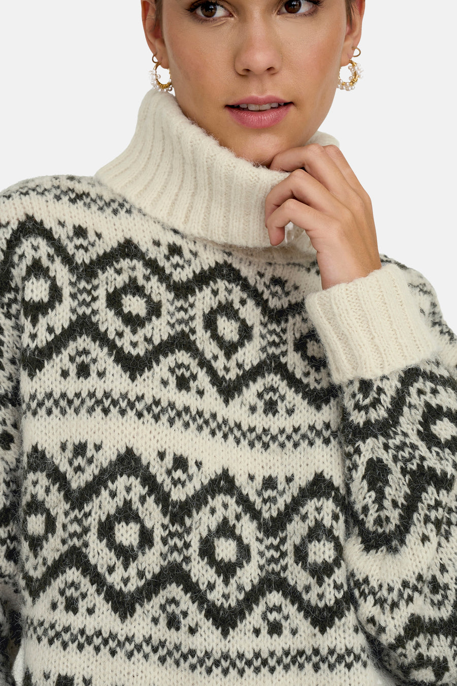 Pull col roulé multicolore - ONLY®