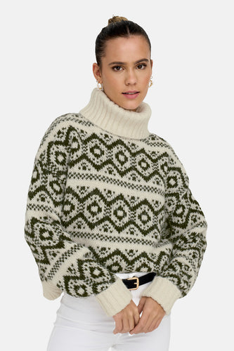 Pull col roulé multicolore - ONLY®