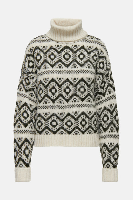 Pull à col roulé - Vert