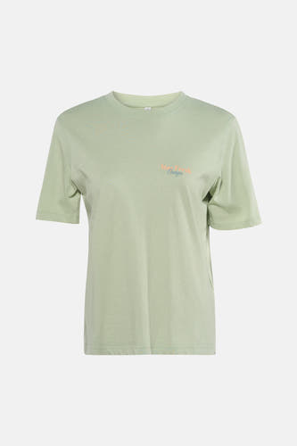 Groen T-shirt met korte mouwen van ONLY, met een kleine print op de borst.