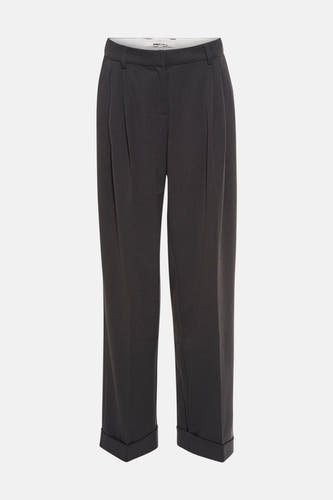 Pantalon gris de ONLY Tailoring avec plis et revers.
