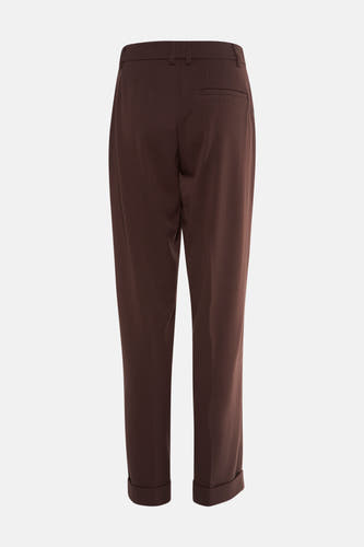 Pantalon brun de ONLY, vu de l'rière, avec poeseses etins une poche à l'arrière.