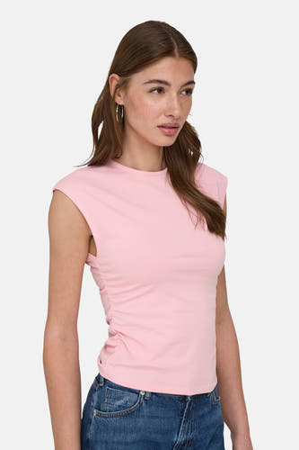 Top uni manche courte rose - ONLY®