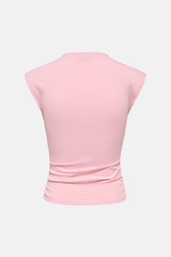 Top uni manche courte rose - ONLY®