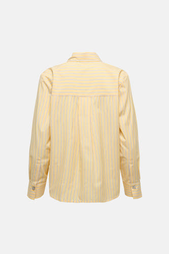 Chemise jaune à rayures à manches longues de JDY, avec détails de boutons et col classique.