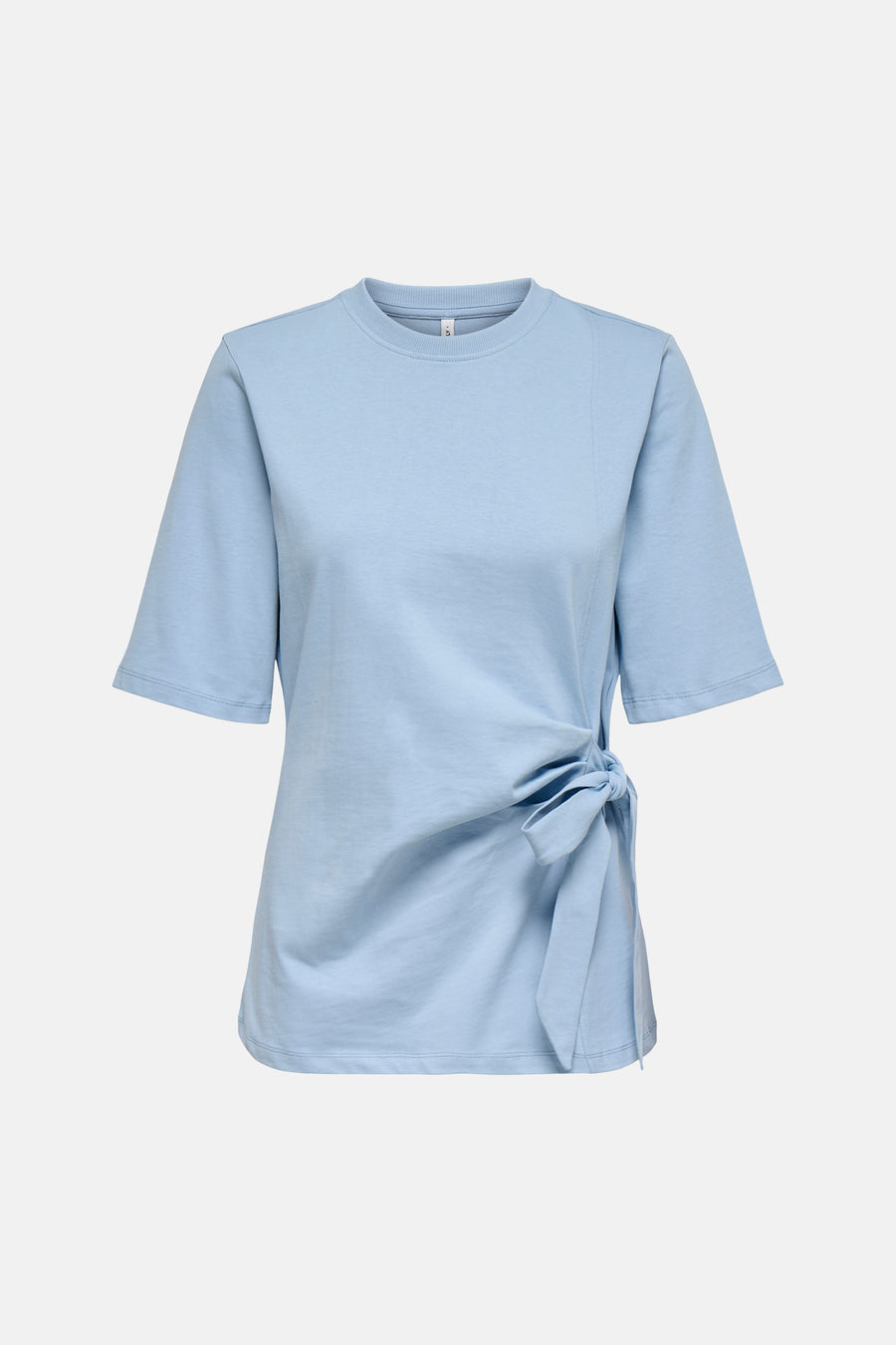 T-shirt bleu à manches courtes de ONLY, avec un détail de bouton sur le côté.