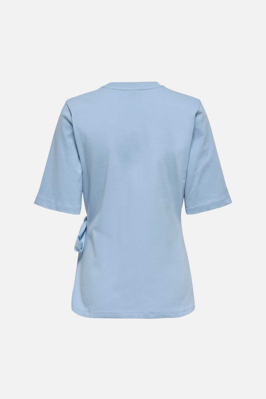 T-shirt bleu à manches courtes de ONLY, avec un détail de bouton sur le côté.
