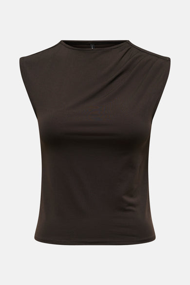 T-shirt sans manches de ONLY, avec détail drapé à l'avant.