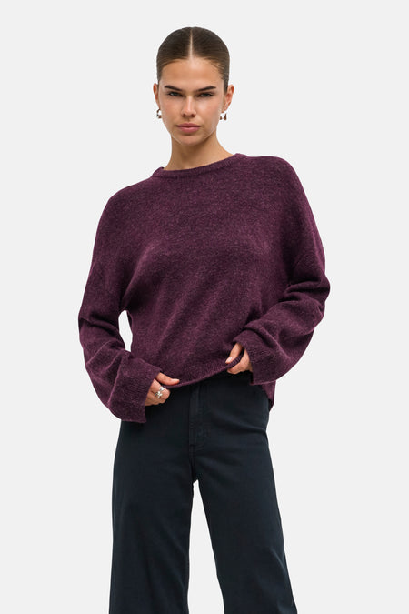 Pull col O - Mauve Wine