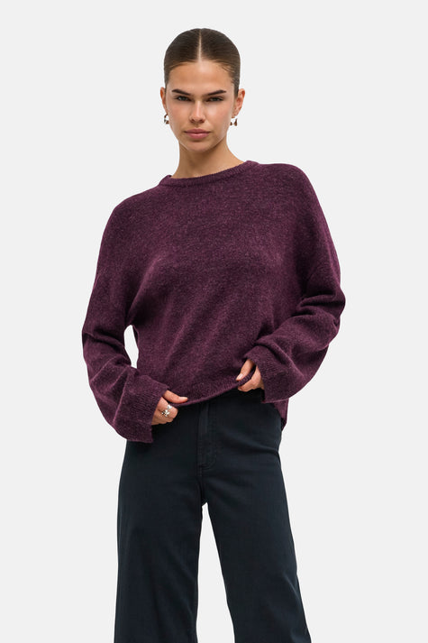 Pull col O - Mauve Wine