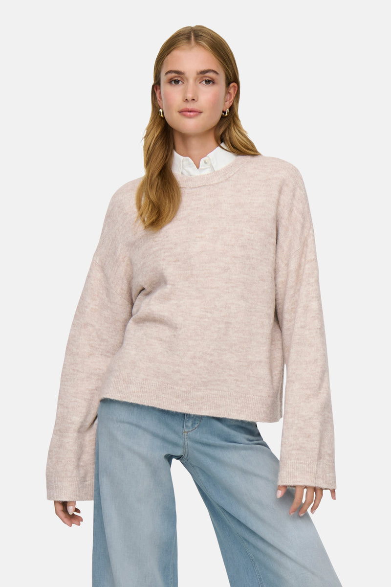 Pull col O beige - ONLY®