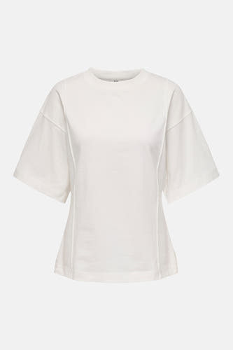 T-shirt blanc de JDY, à manches courtes et coupe décontractée, vu de dos.