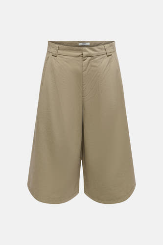 Short beige JDY à jambes larges, devant lisse et texture légèrement froissée.