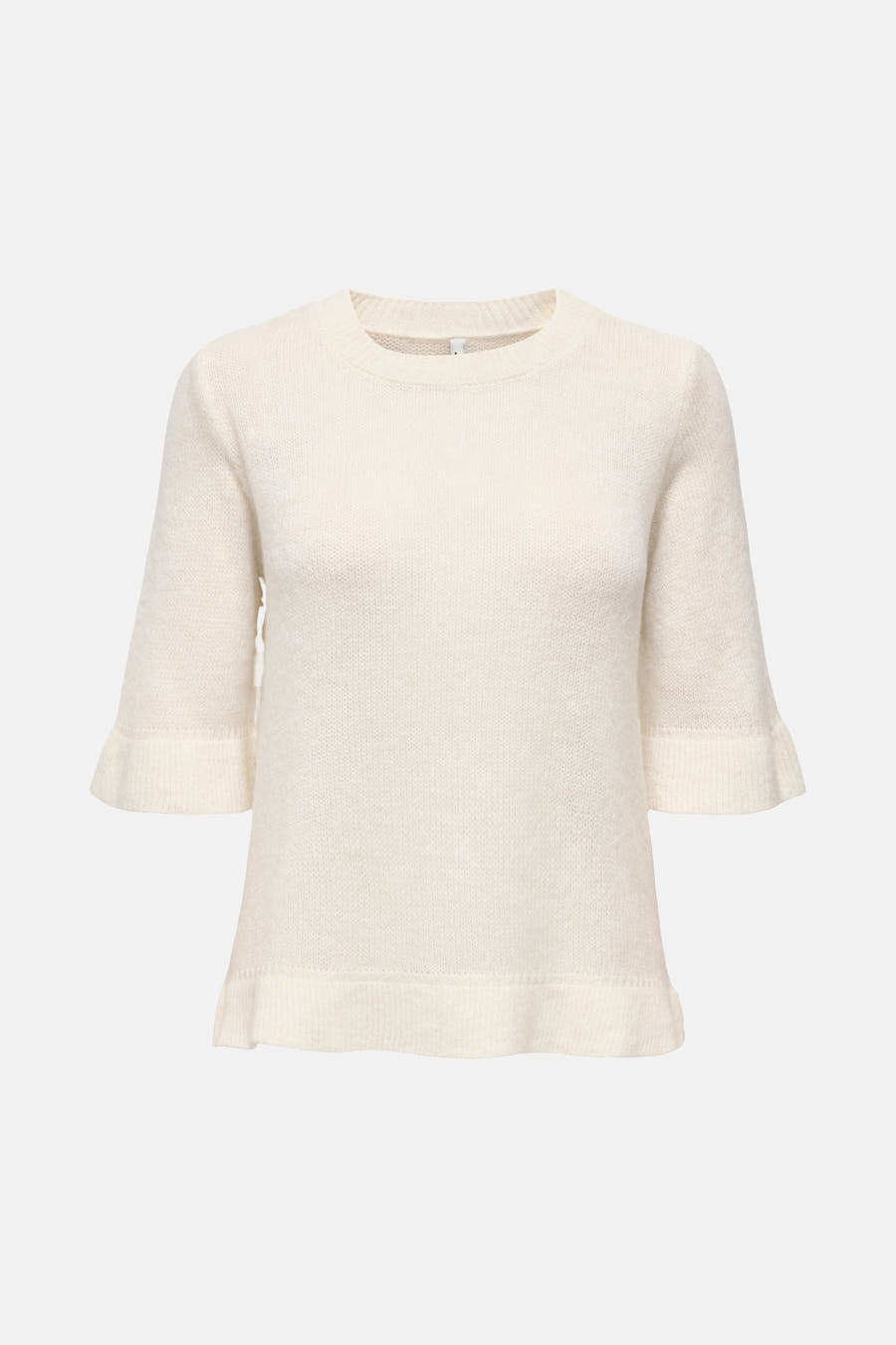 Tunique écru ONLY, avec des manches trois-quarts dotées de plis à la base.