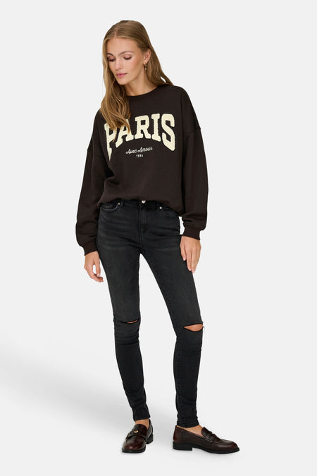 Sweat col O brun - JDY
