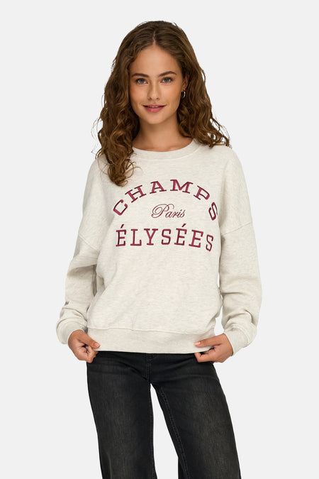 Sweat col O Écru - JDY