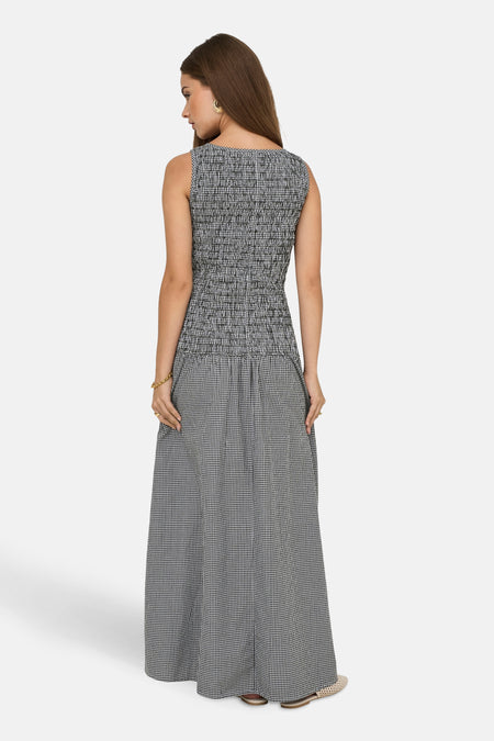 ONLSELENE LONG SL CHECK DRESS OX WVN