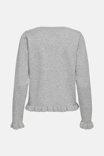 Cardigan gris d'ONLY avec des manches longues et un col plié.