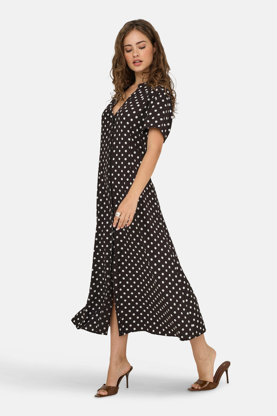 Robe à manches courtes - brun - JDY