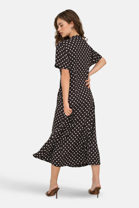 JDYEVERLY S/S MIDI DRESS WVN EXP