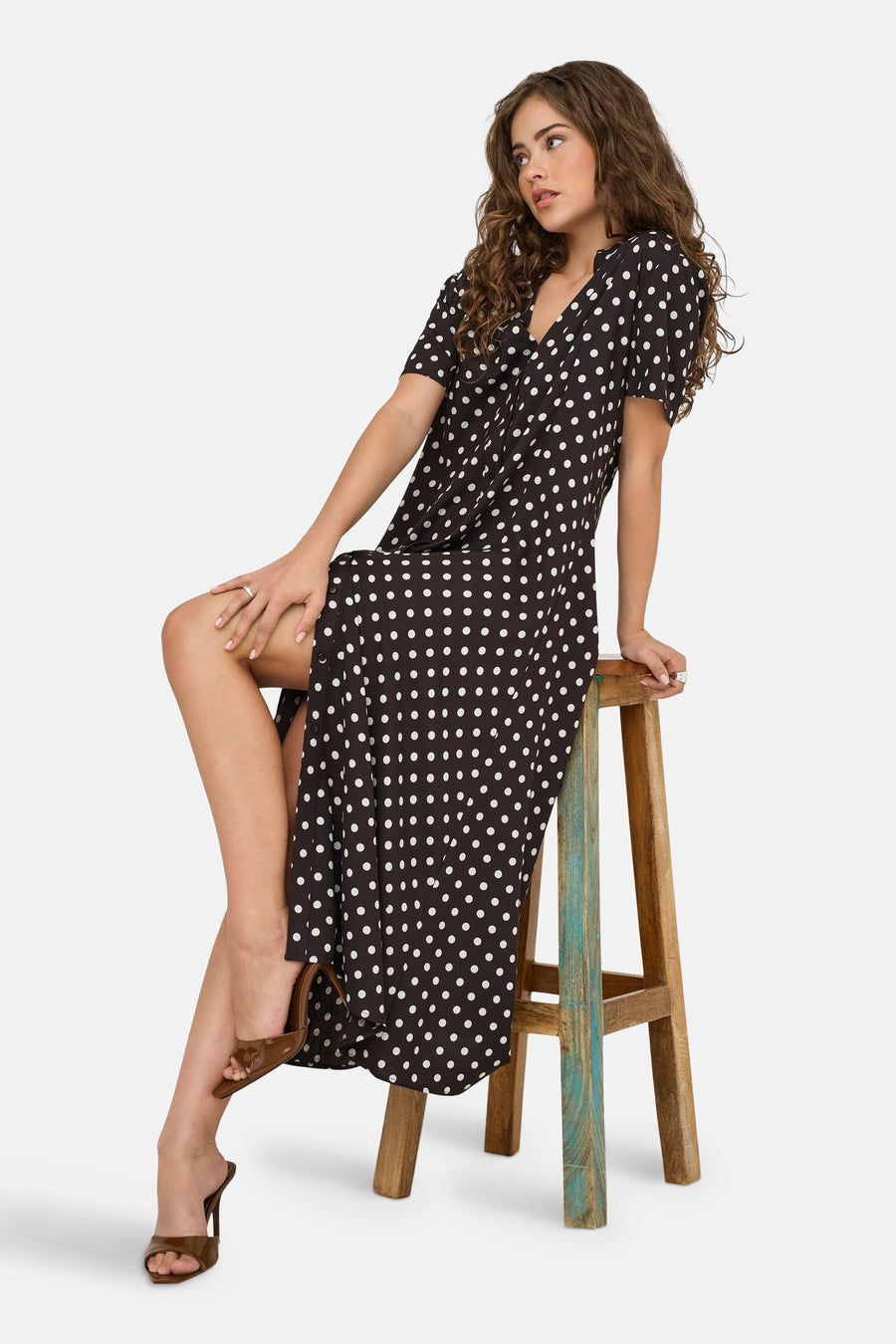 Robe à manches courtes - brun - JDY