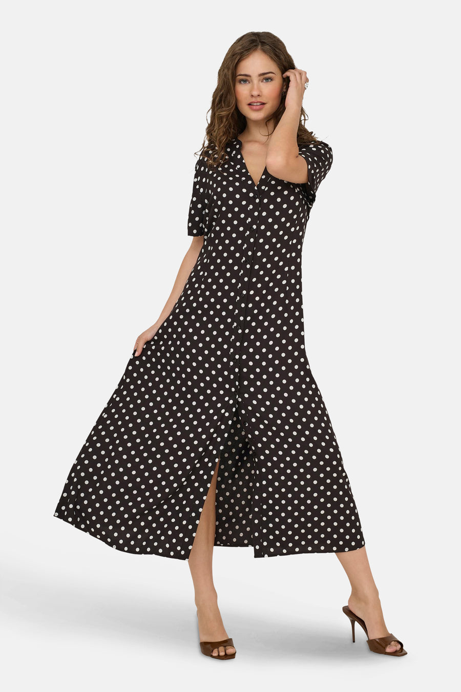 Robe à manches courtes - brun - JDY