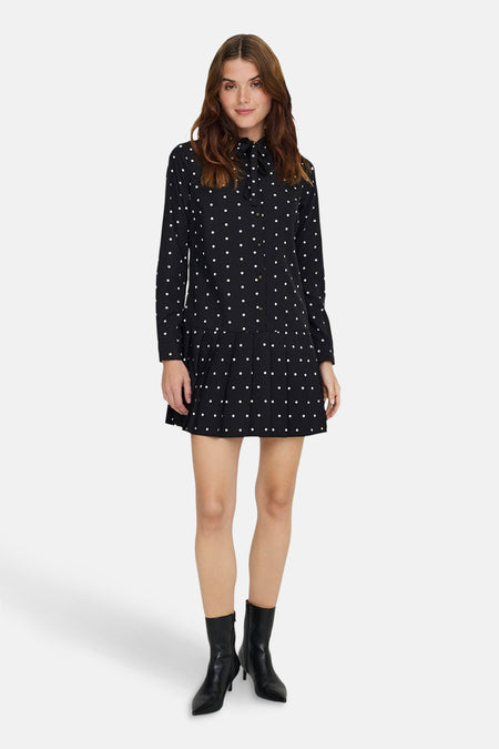 ONLMARGON L/S SHIRT TIE DRESS WVN