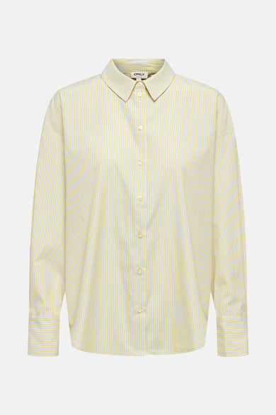 Chemise rayée jaune à manches longues de ONLY, vue sur le dos.