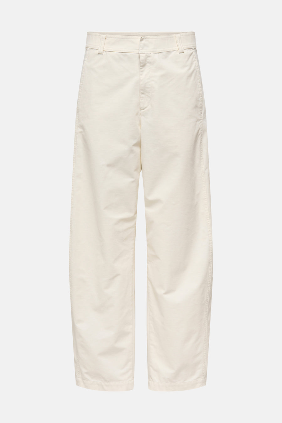Beige chino broek van ONLY®, rechte pasvorm, lichte stof, vooraanzicht, minimalistisch design