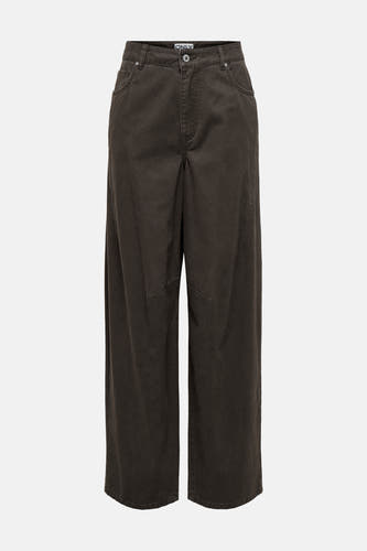 Pantalon brun de ONLY, avec des poches et une jambe large.