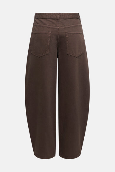 Pantalon brun de ONLY, avec poches à l'arrière, couleur unie et larges jambes.