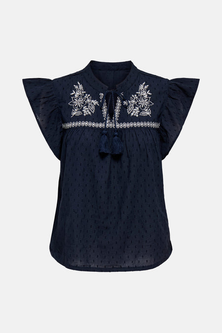 JDYKAYA S/L EMBROIDERY TOP WVN EXP