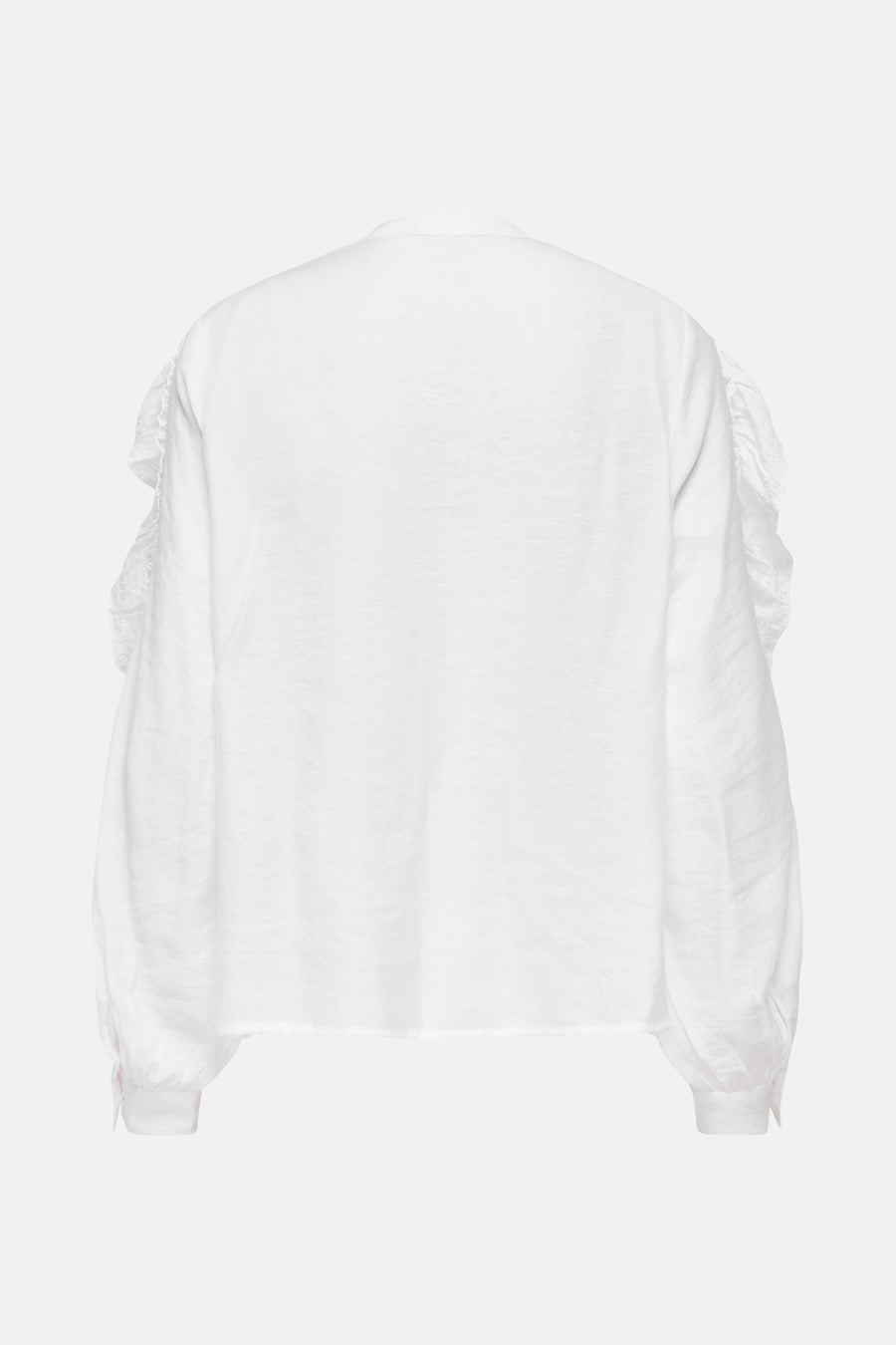 ONLMARRIAH L/S FRILL V-NECK TOP EX WVN