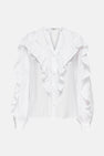 ONLMARRIAH L/S FRILL V-NECK TOP EX WVN