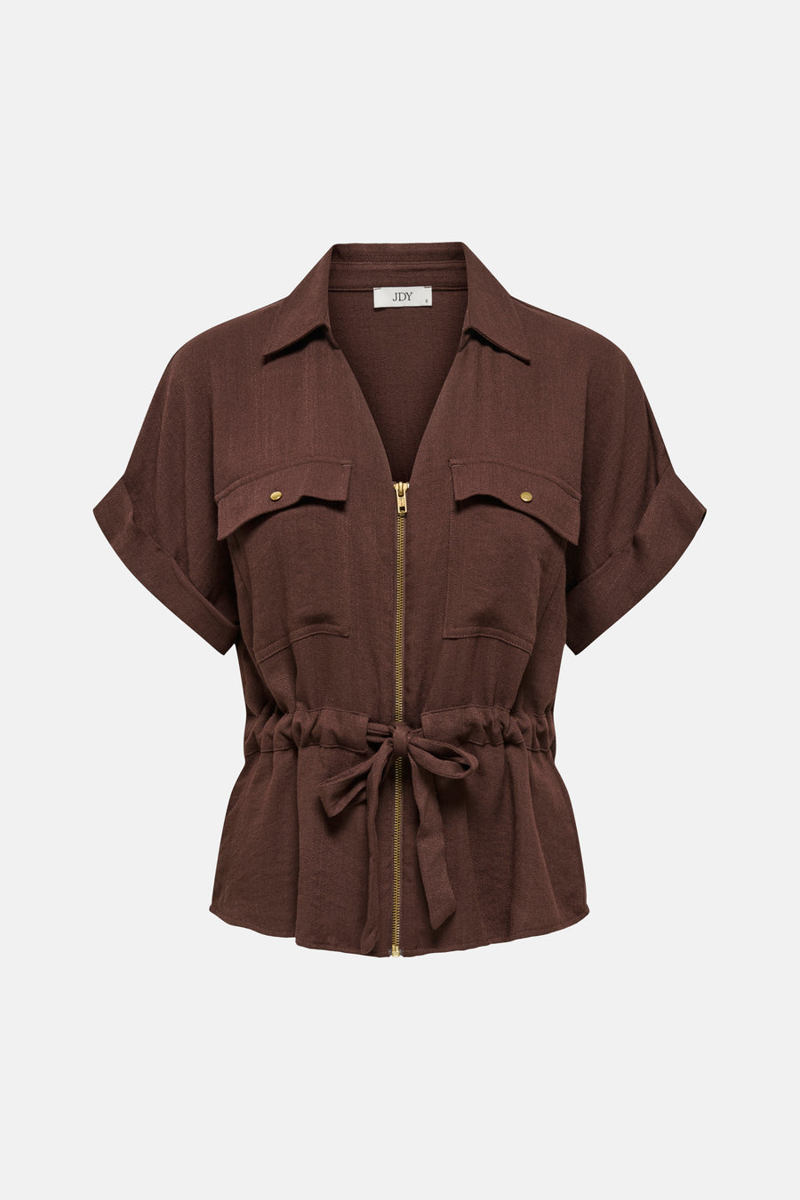 Chemise à manches courtes - brun