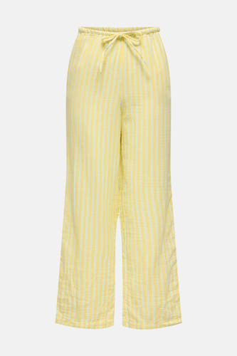 Pantalon rayé jaune de ONLY® avec taille élastique, dos.