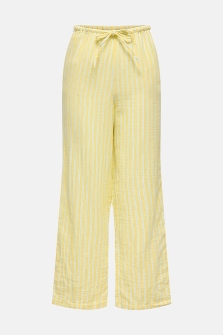 Pantalon rayé jaune de ONLY® avec taille élastique, dos.