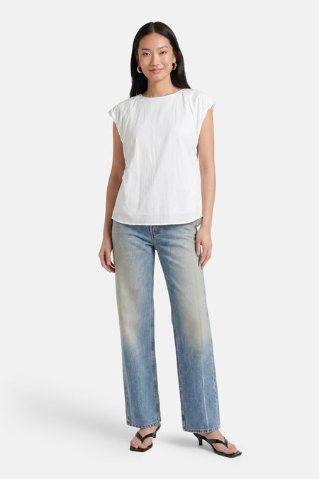 Blouse à manches courtes - blanc