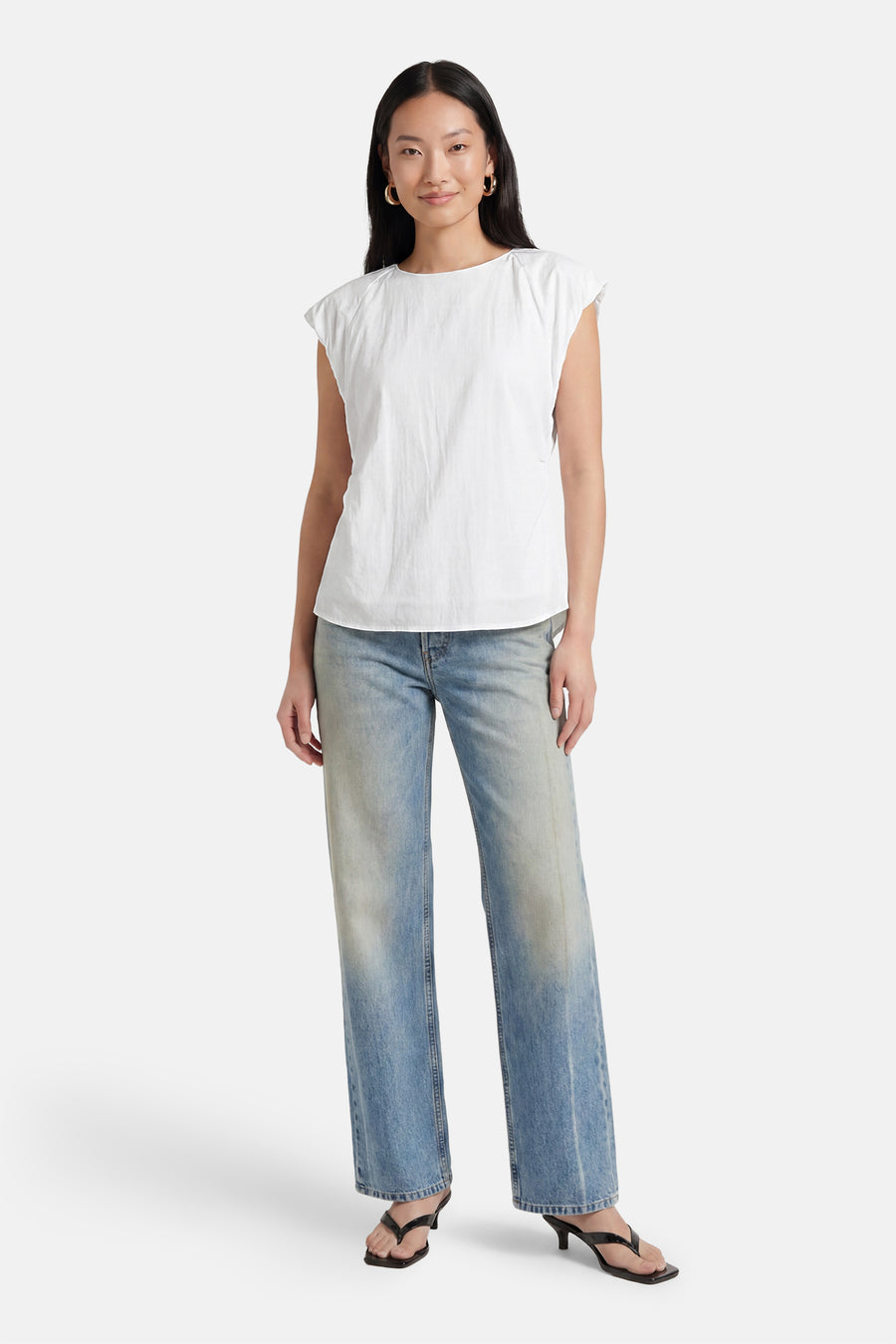 Blouse à manches courtes - blanc