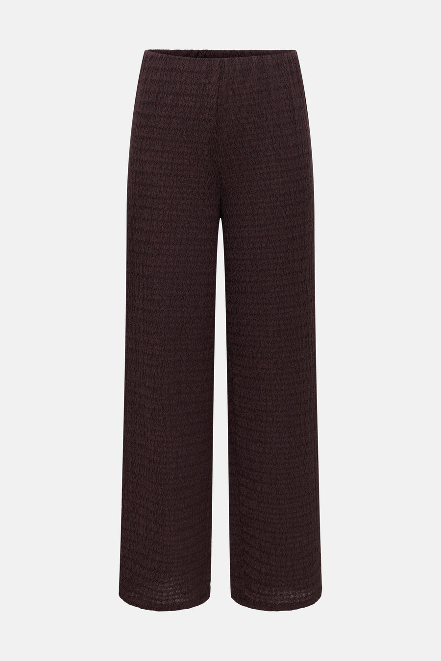 Pantalon marron ONLY, avec une texture subtile.