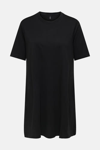 Robe noire à manches courtes de ONLY, design uni sur fond clair.