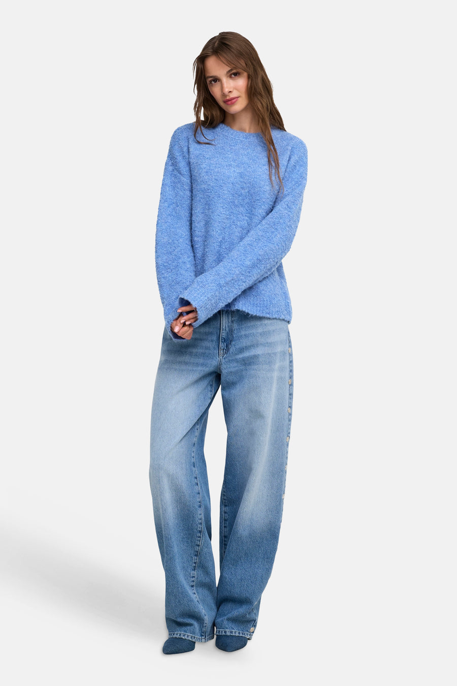 Pull col O bleu - ONLY®